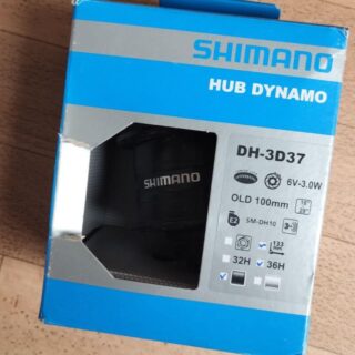 Nabendynamo, Shimano, Disc, DH-3D37, 36-Loch, schwarz